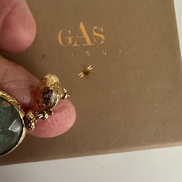 Chic Gold and Multicolor Dangle Earrings - Picture 7 of 9